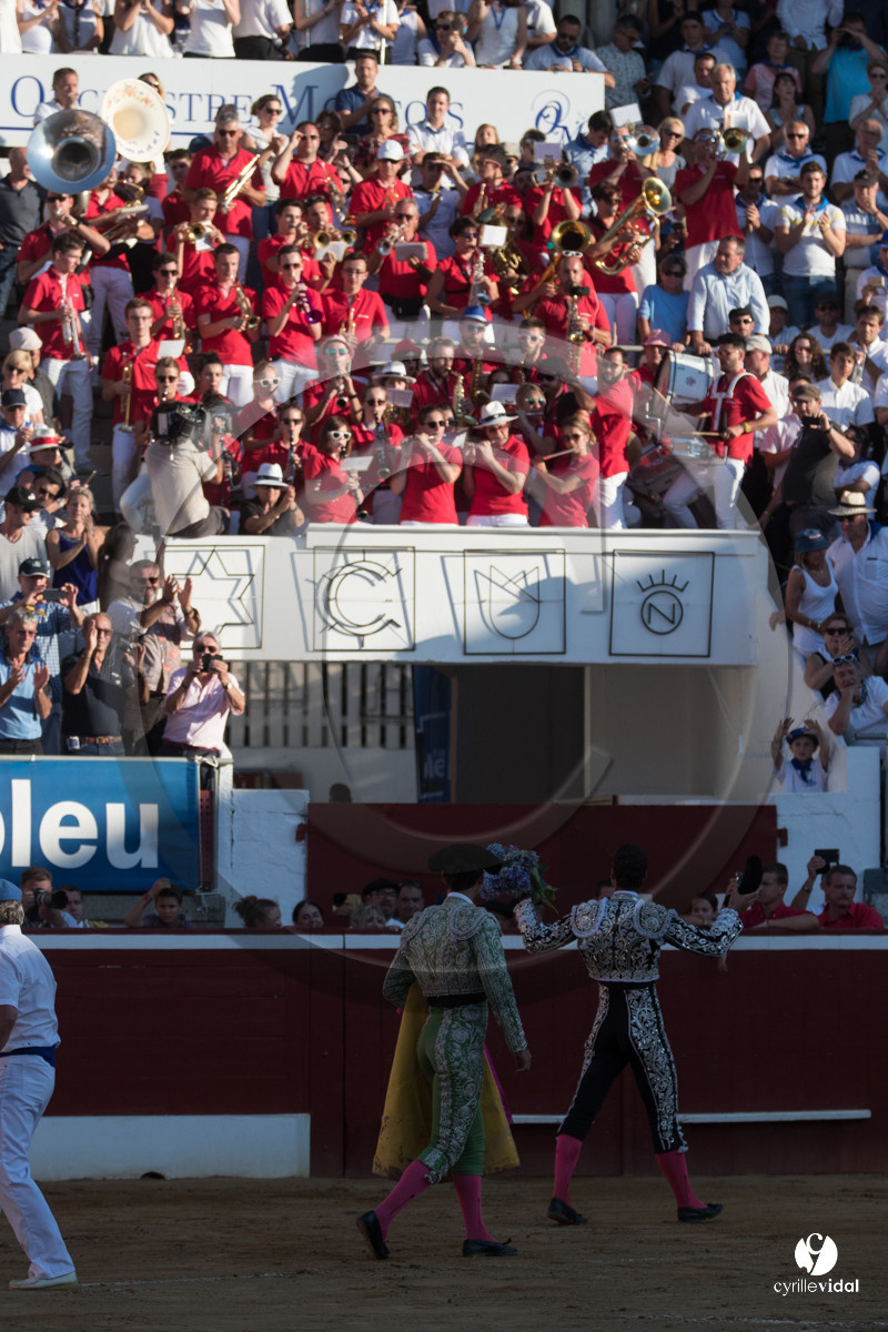 Mont-de-Marsan corrida de Dolores Aguirre pour Octavio Chacon - Pepe Moral - Juan Léal