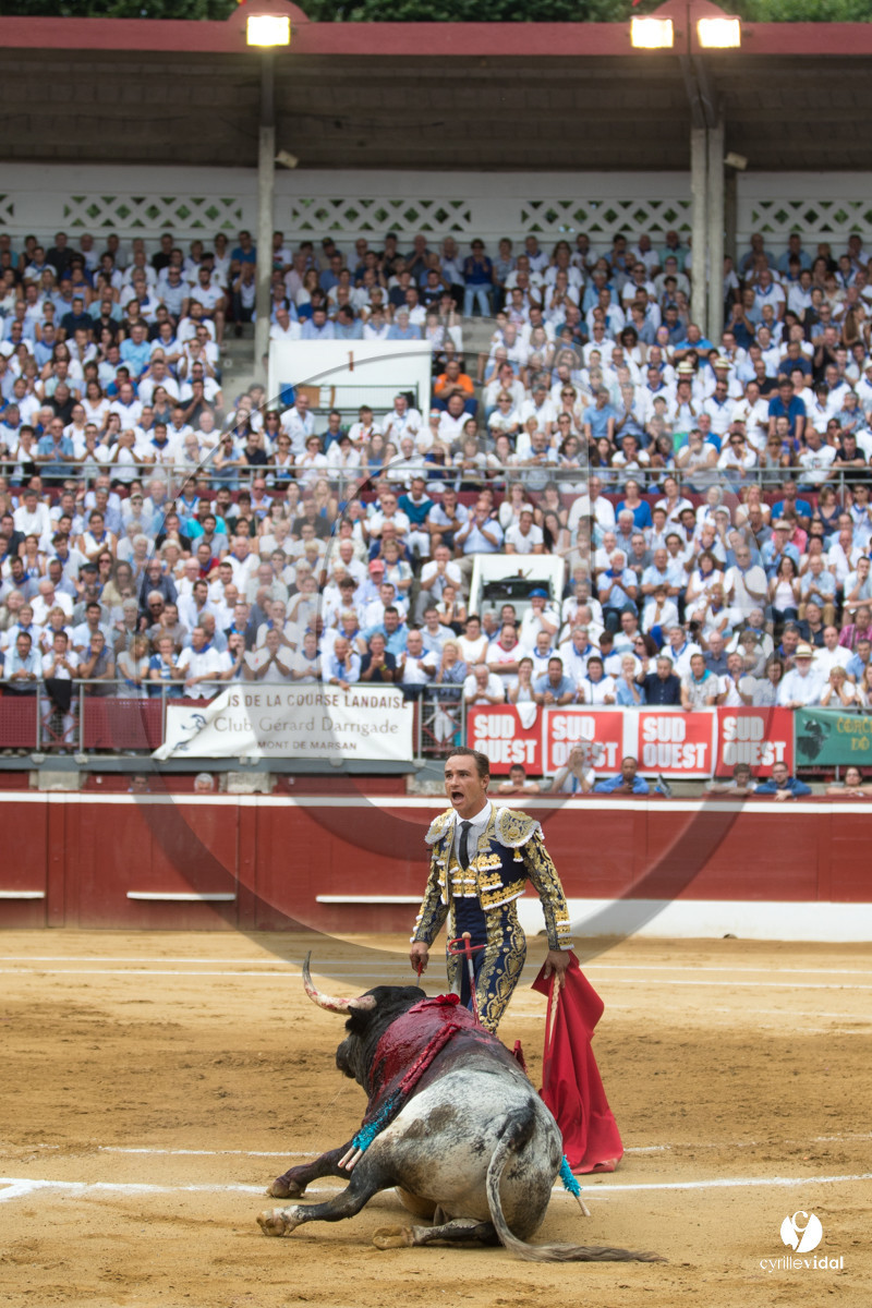 Mont-de-Marsan corrida de la Quinta pour Juan Bautista - Emilio de Justo - Thomas DUFAU