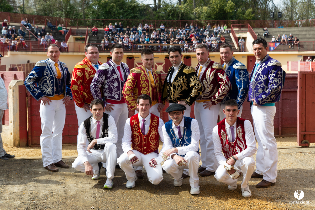 Course landaise Le Houga Ganadéria Dussau Cuadrilla Alexandre Brethes