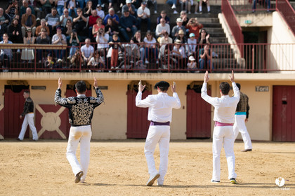 Course landaise Le Houga Ganadéria Dussau Cuadrilla Alexandre Brethes