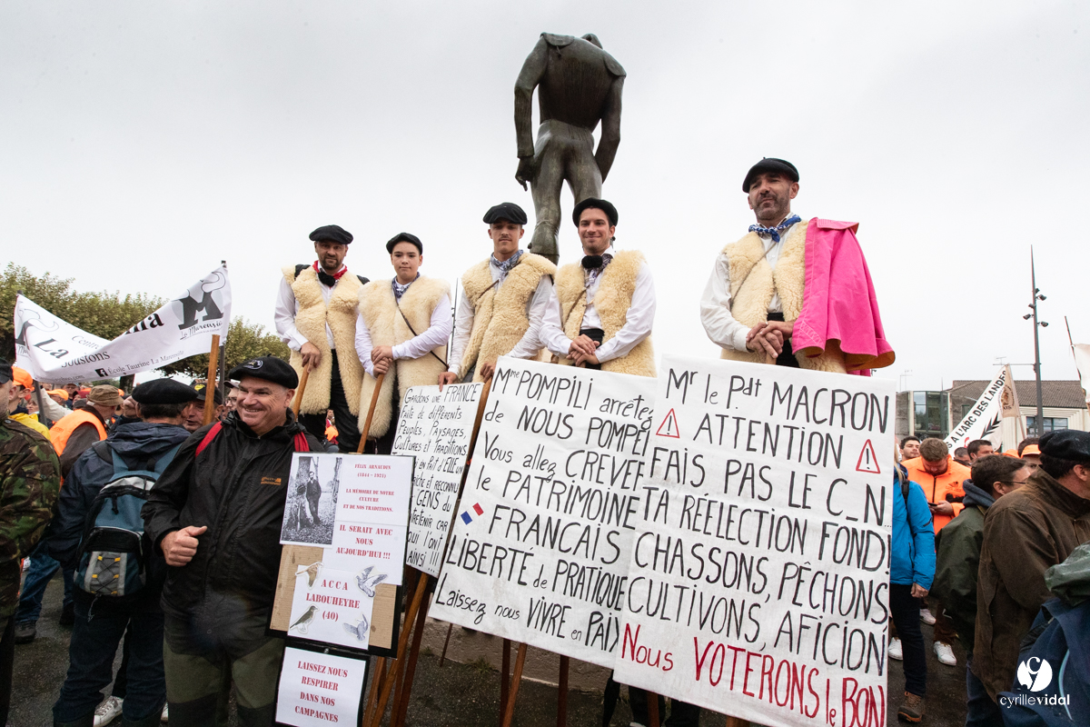 Manifestation chasses traditionnelles à Mont-de-Marsan