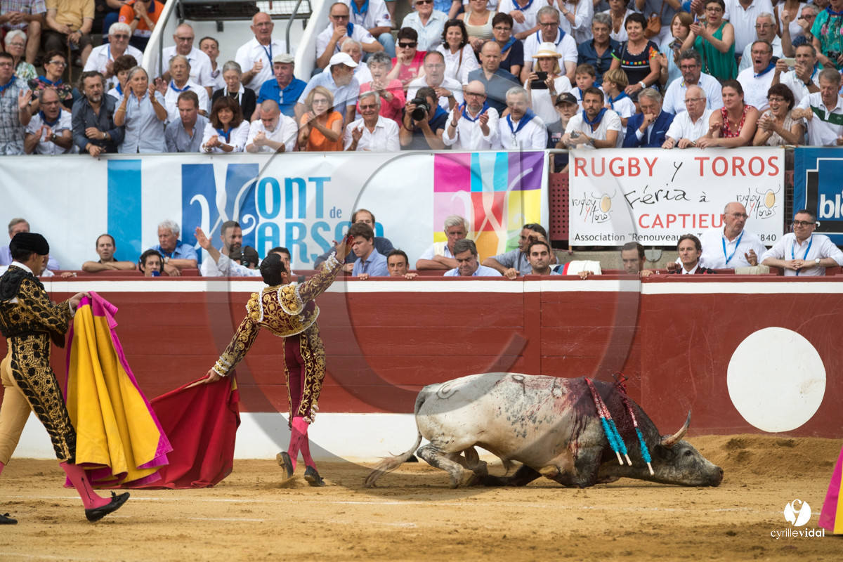 Mont-de-Marsan corrida de la Quinta pour Juan Bautista - Emilio de Justo - Thomas DUFAU