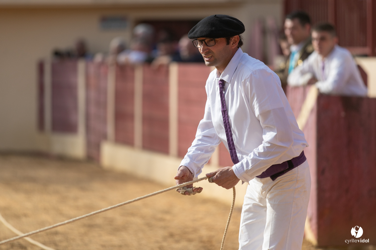 Course landaise Le Houga Ganadéria Dussau Cuadrilla Alexandre Brethes
