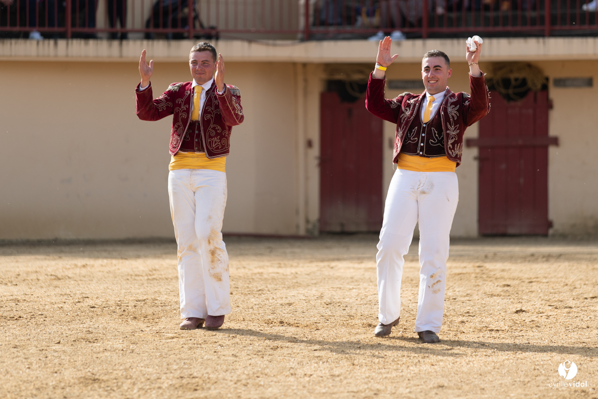 Course landaise Le Houga Ganadéria Dussau Cuadrilla Alexandre Brethes