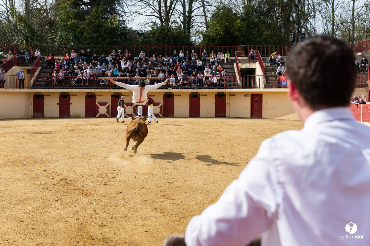 Course landaise Le Houga Ganadéria Dussau Cuadrilla Alexandre Brethes