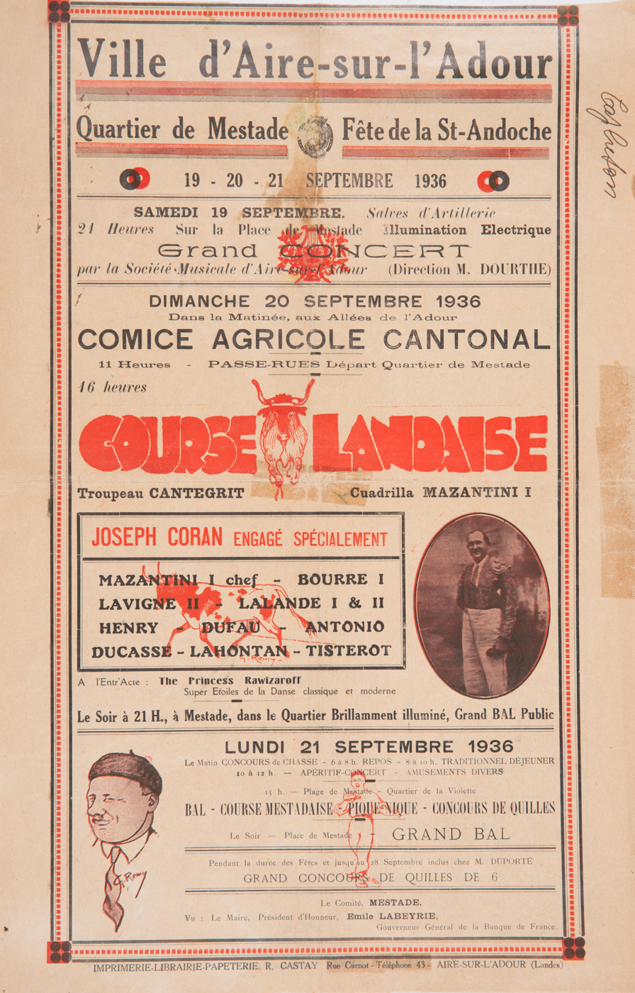 Affiches taurines Aire sur l'Adour