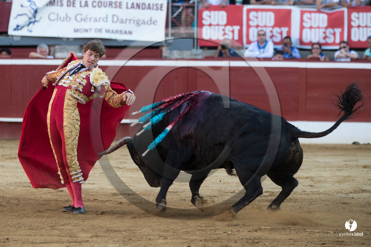 Mont-de-Marsan corrida de Dolores Aguirre pour Octavio Chacon - Pepe Moral - Juan Léal